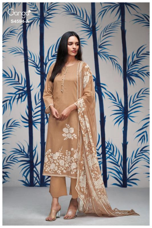 Ganga dhyara 4594 wholesale dress materials gurgaon